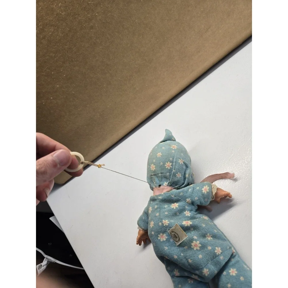 1970 Mattel Talking Baby Bean Doll She Works Vinyl Head Soft Body Filled Beans